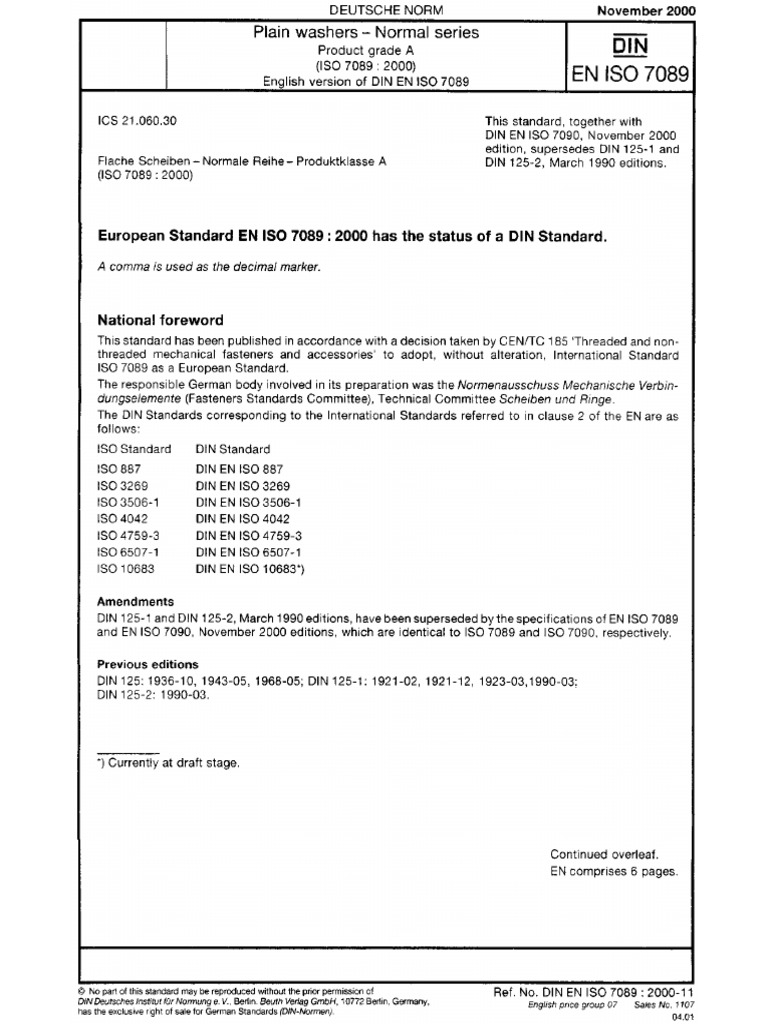 Din en Iso 07089 | PDF