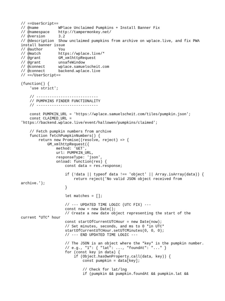 Unclaimed Pumpkins Tracker Script | PDF | Computer Programming ...