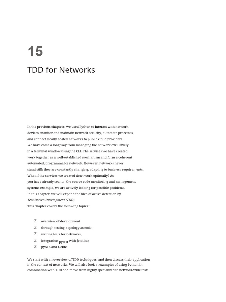 TDD Techniques for Network Automation | PDF | Unit Testing | Computer ...