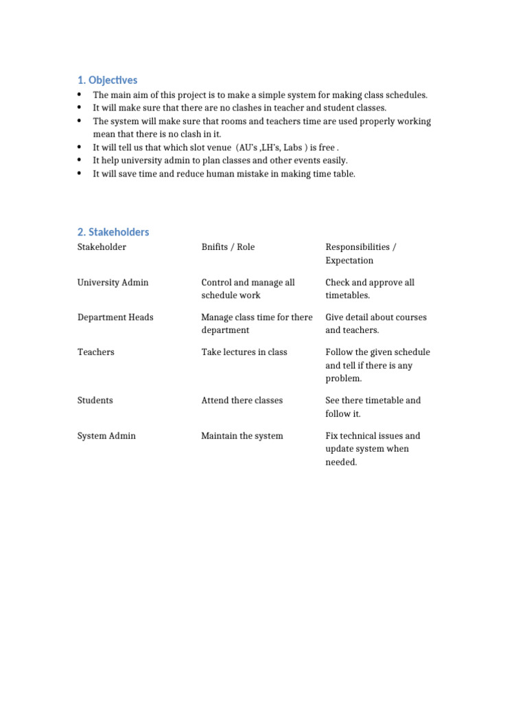 Class Schedule Management System | PDF