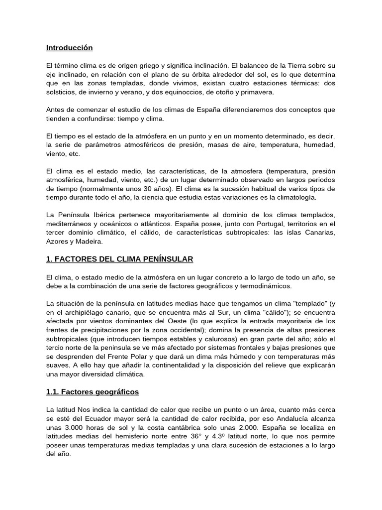 Tema 2 Div Clima | PDF | Clima | Clima templado