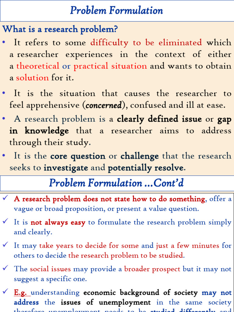 Understanding Research Problem Formulation | PDF | Conceptual Model ...