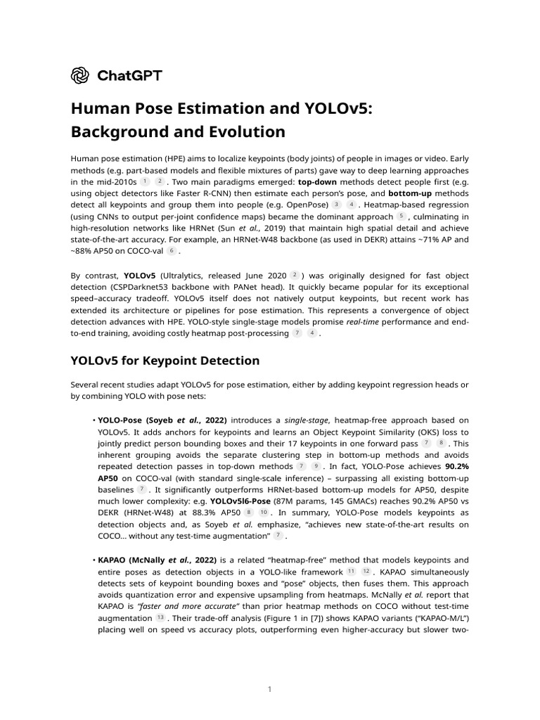 Human Pose Estimation with YOLOv5 | PDF | Applied Mathematics ...