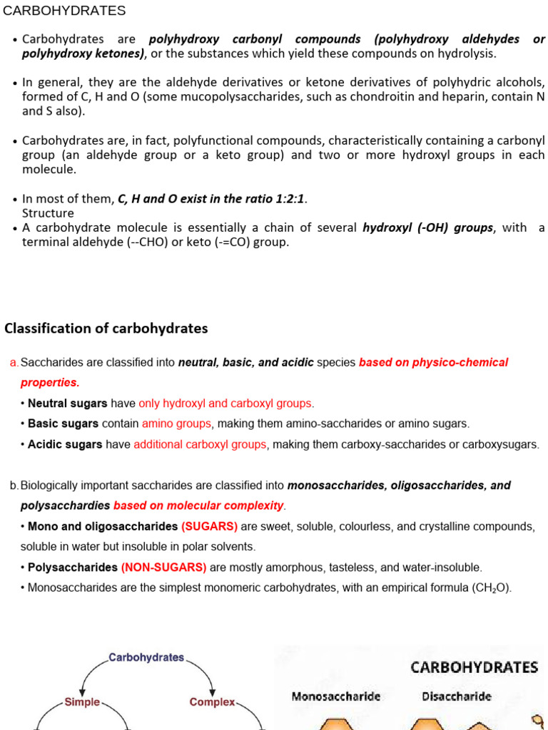 Understanding Carbohydrates: Types & Functions | PDF | Carbohydrates ...