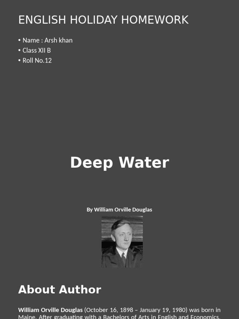 Deep Water | PDF