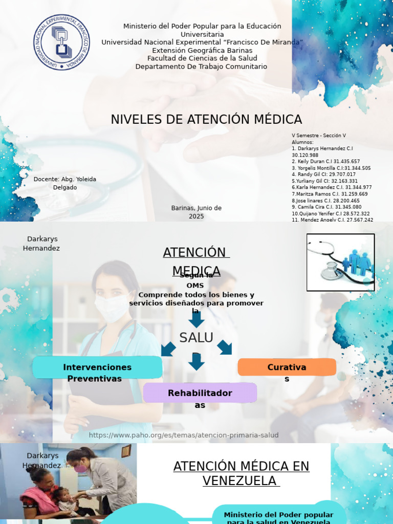 Niveles de Atención Médica en Venezuela | PDF | Cuidado de la salud ...
