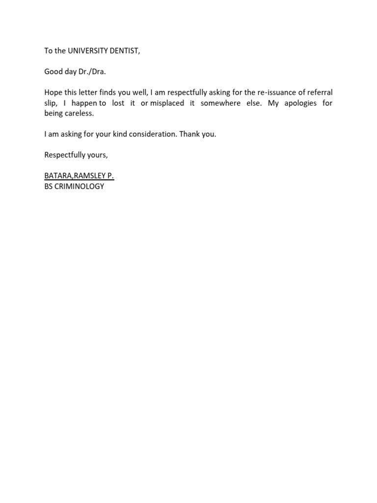Letter | PDF