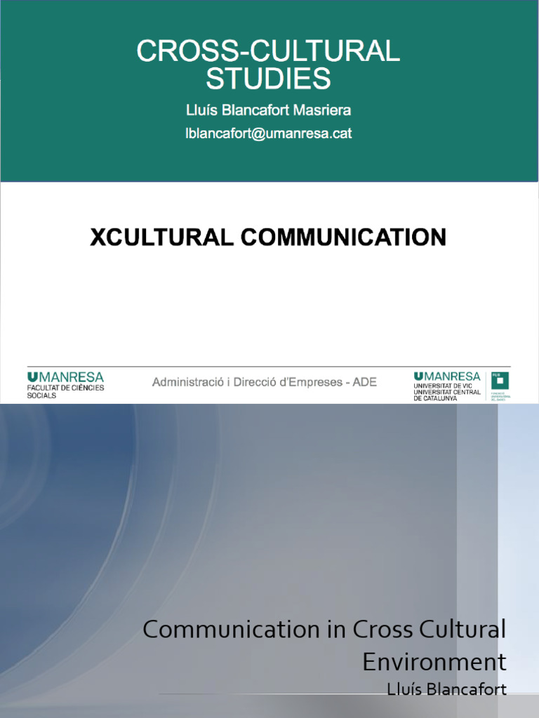 Cross-Cultural Communication Insights | PDF | Nonverbal Communication ...