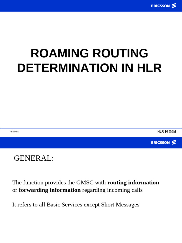 HLR 10 O&M Roaming Routing Guide | PDF | Electronics | Mobile ...