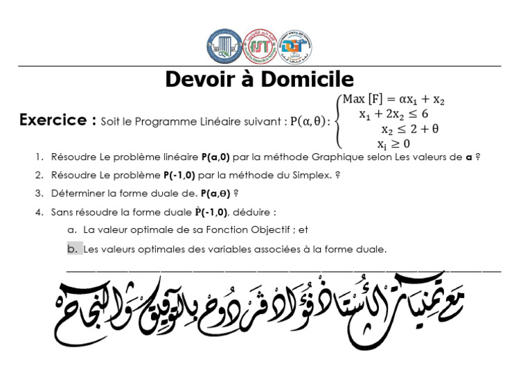 Devoir de Recherche en Programmation Linéaire | PDF