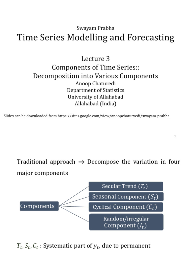 Time Series Analysis Components Explained | PDF | Time Series | Seasonality