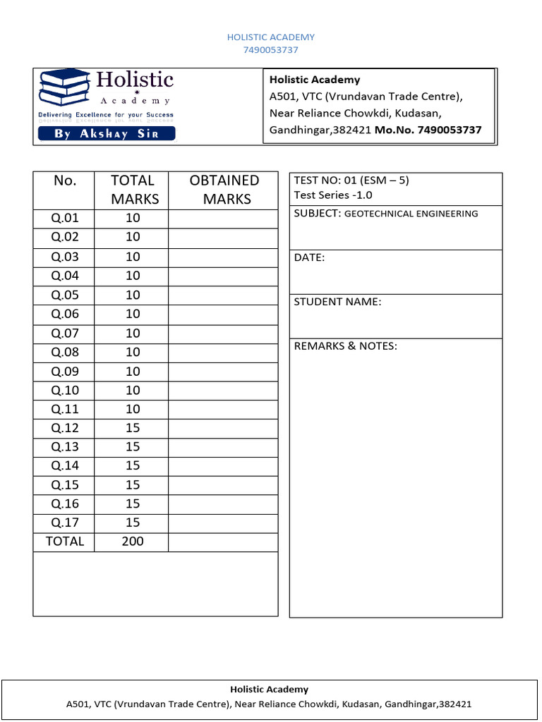 MAINS GT TEST | PDF