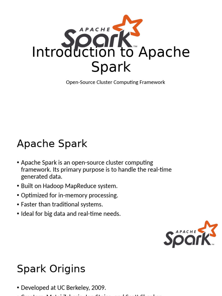 Unit 1.1 Introduction To Apache Spark | PDF
