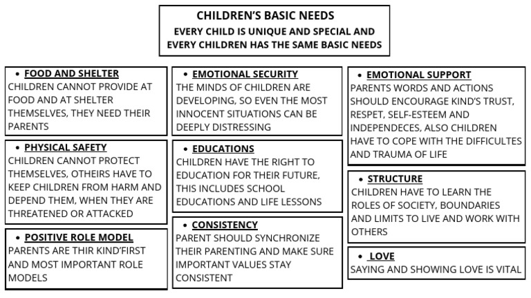Essential Needs for Children's Well-Being | PDF