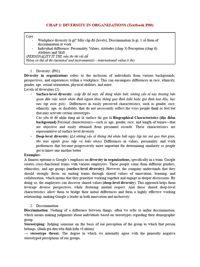 Understanding Workplace Diversity & Discrimination | PDF | Extraversion ...