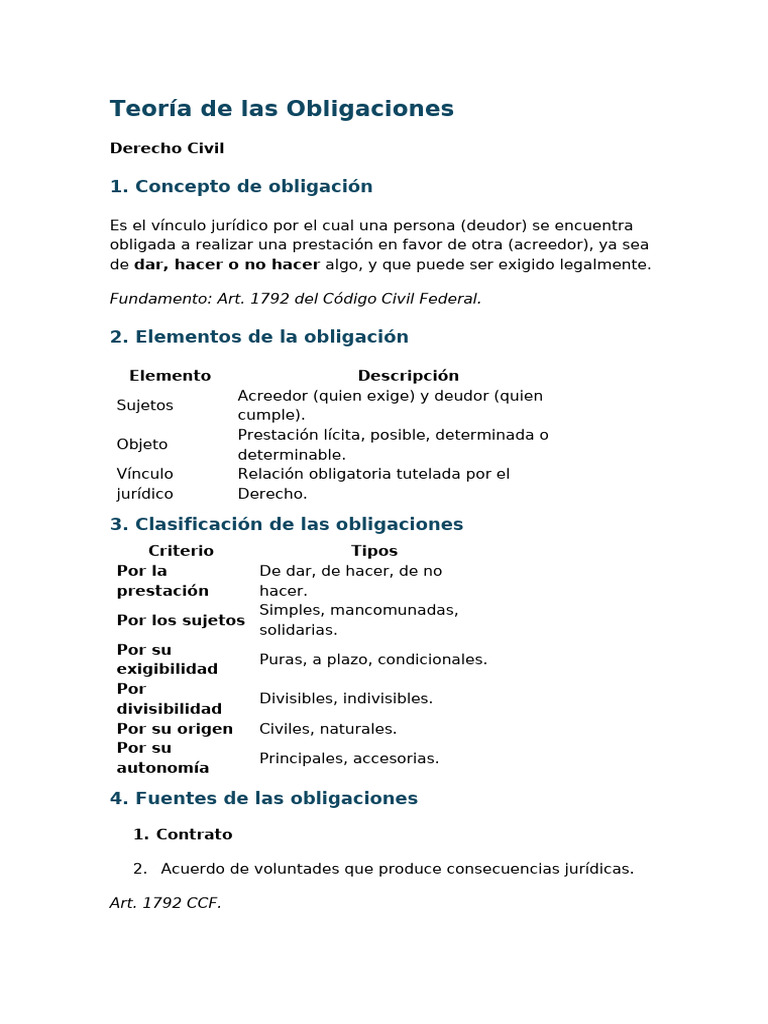 Teoría de las Obligaciones en Derecho Civil | PDF | Pagos | Justicia