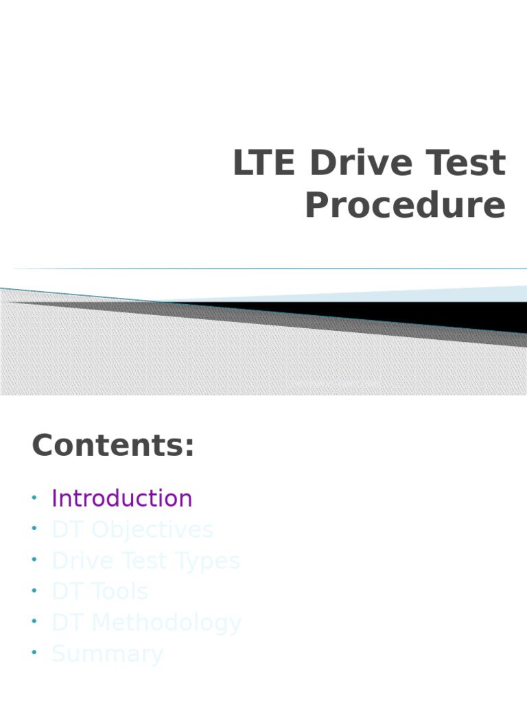 LTE Drive Test Methodology Guide | PDF | Lte (Telecommunication) | File ...
