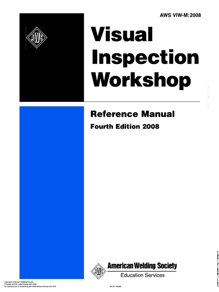 11 AWS Visual Inspection Workshop Reference Manual VIW-M-2008 | PDF