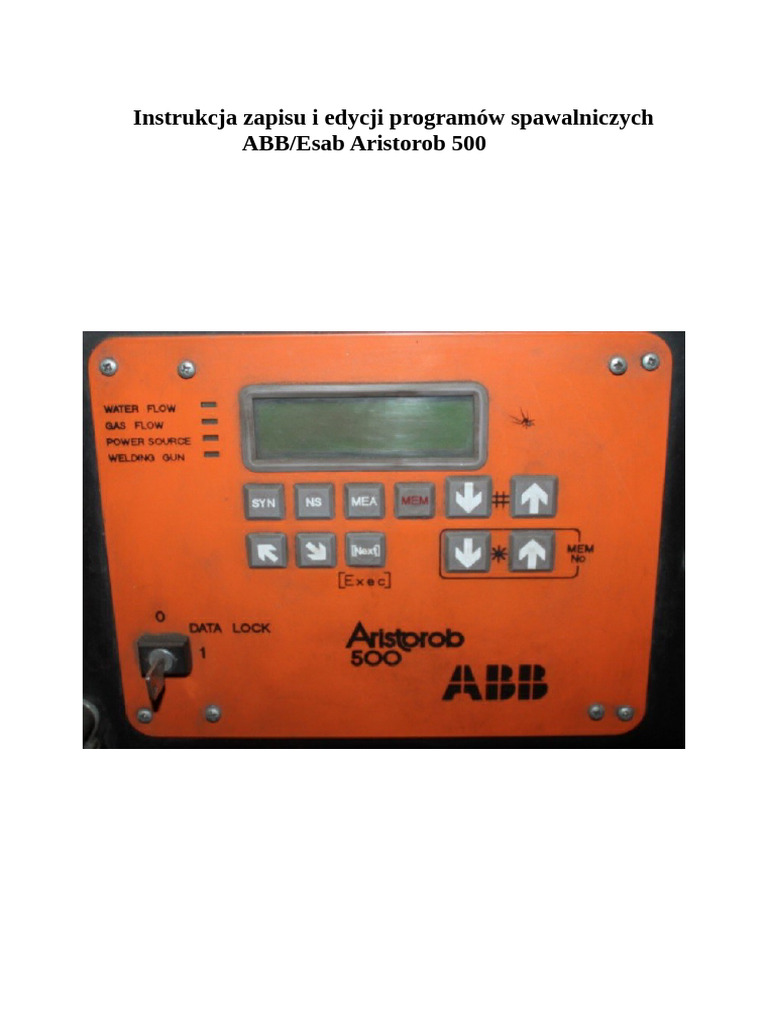 Abb Aristo Rob Instrukcja | PDF