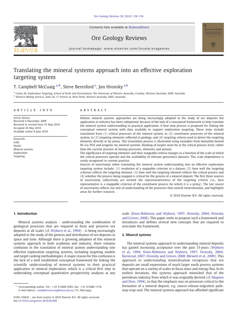 Effective Mineral Exploration Targeting | PDF | Geology | Magma