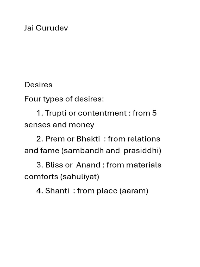 Understanding Desires and Chakras | PDF