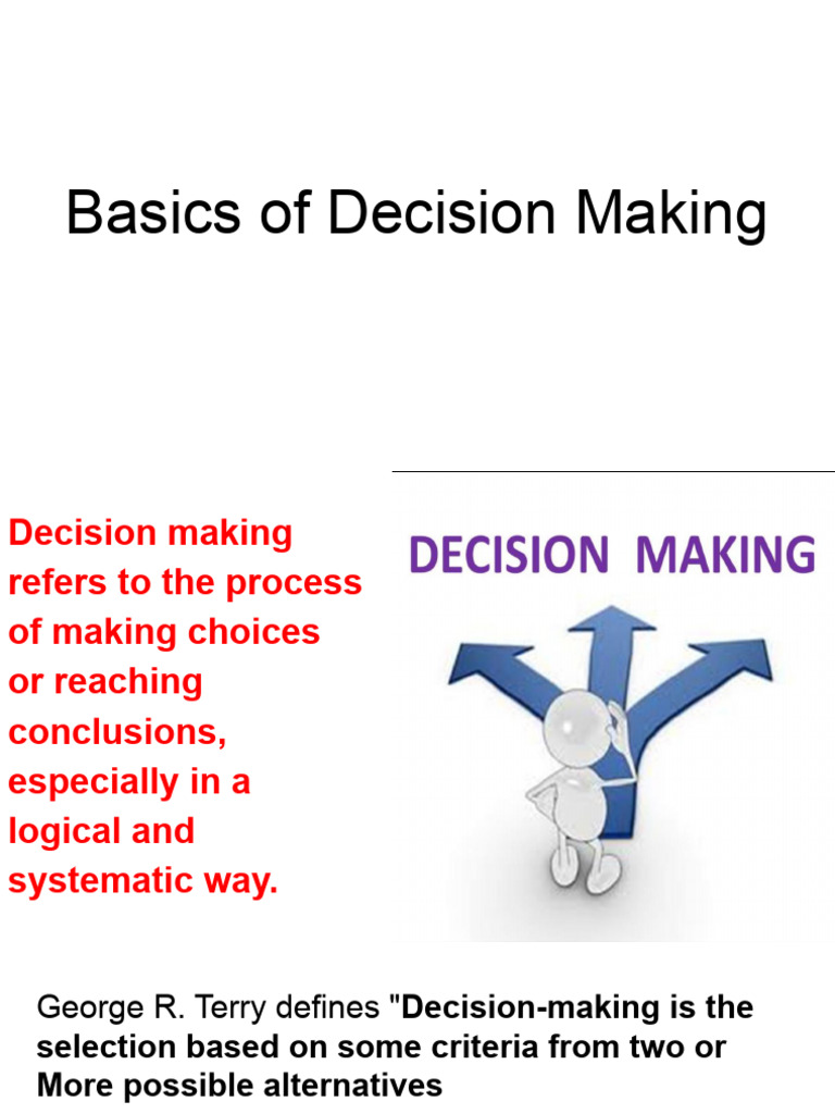 Understanding Decision Making Basics | PDF | Decision Making | Risk