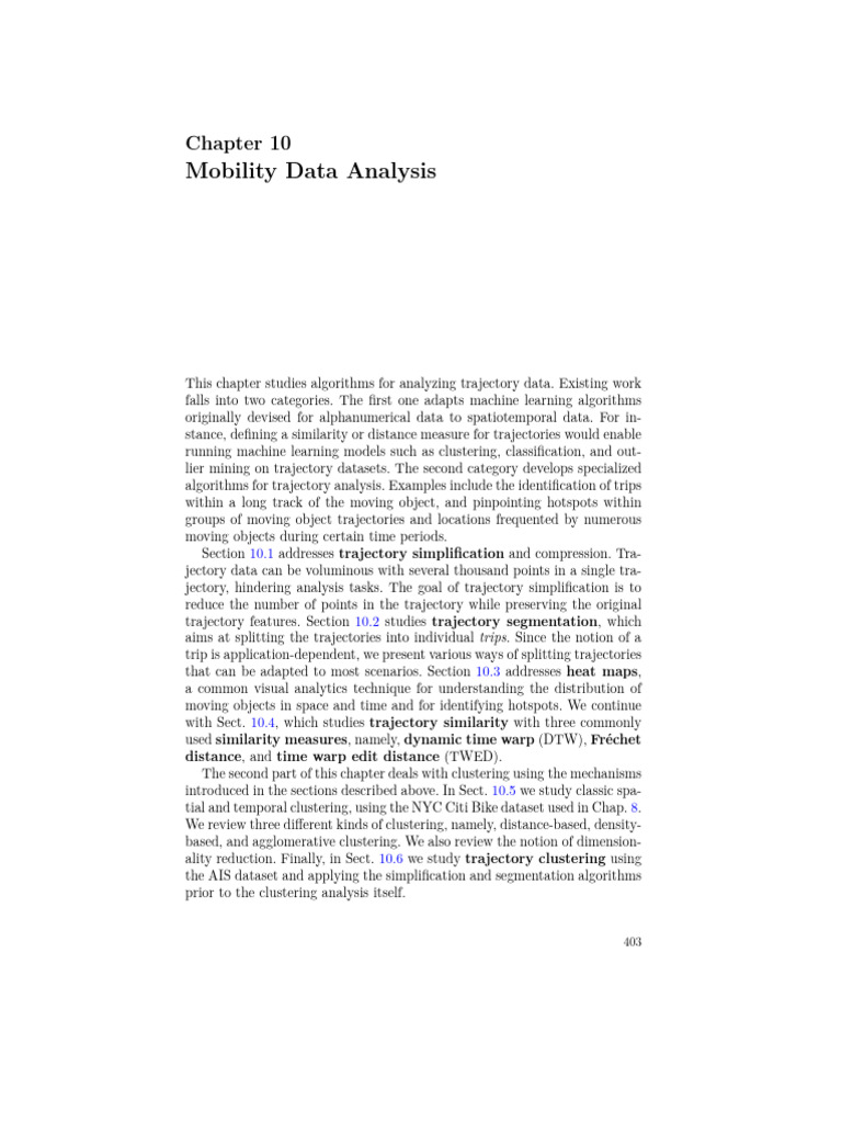 Trajectory Data Analysis Techniques | PDF | Cluster Analysis | Data ...