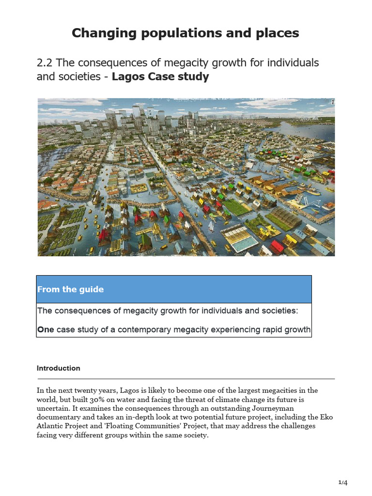 Lagos Megacity Growth Impacts Analysis | PDF