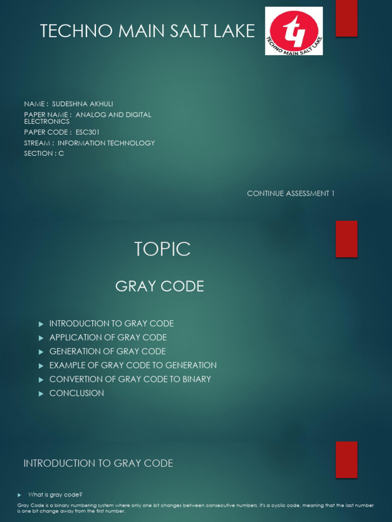 Understanding Gray Code in Electronics | PDF | Digital Electronics | Bit