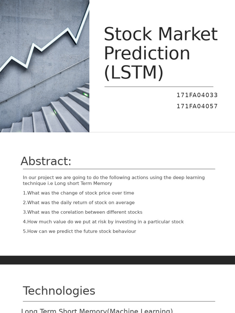 Stock Market Prediction with LSTM Analysis | PDF | Deep Learning | Stocks