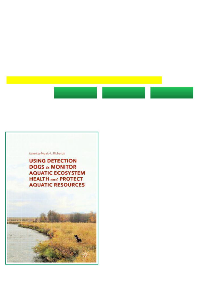 (Ebook) Using Detection Dogs to Monitor Aquatic Ecosystem Health and ...