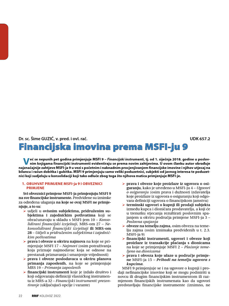 Clanak MSFI 9 | PDF