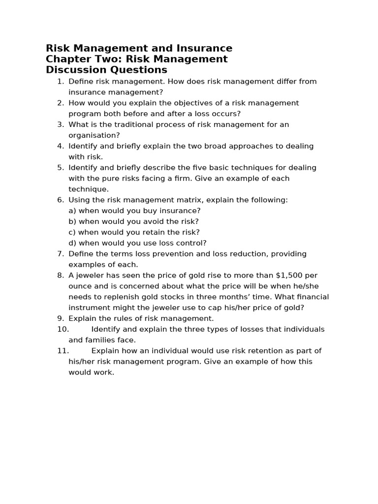 Understanding Risk Management Techniques | PDF