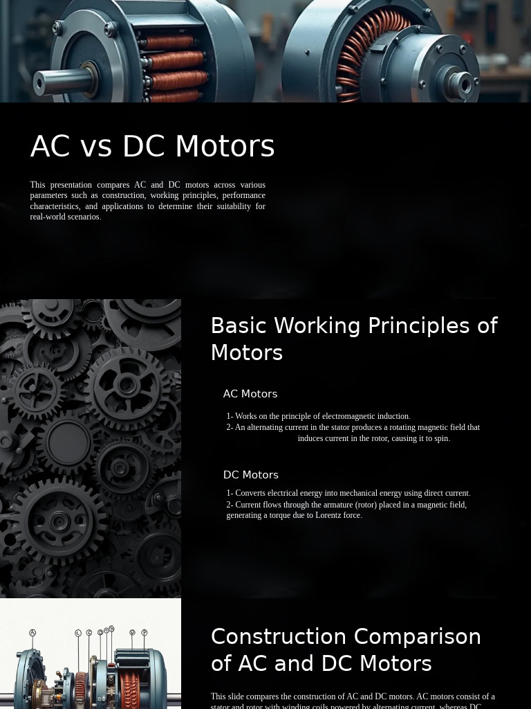 AC vs DC Motors: Key Comparisons | PDF | Electric Motor | Electrical ...
