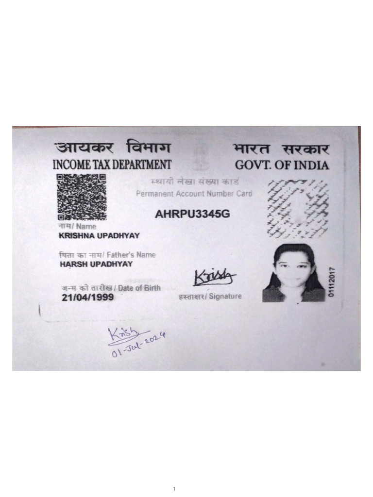 Pan Card - Self Attested | PDF