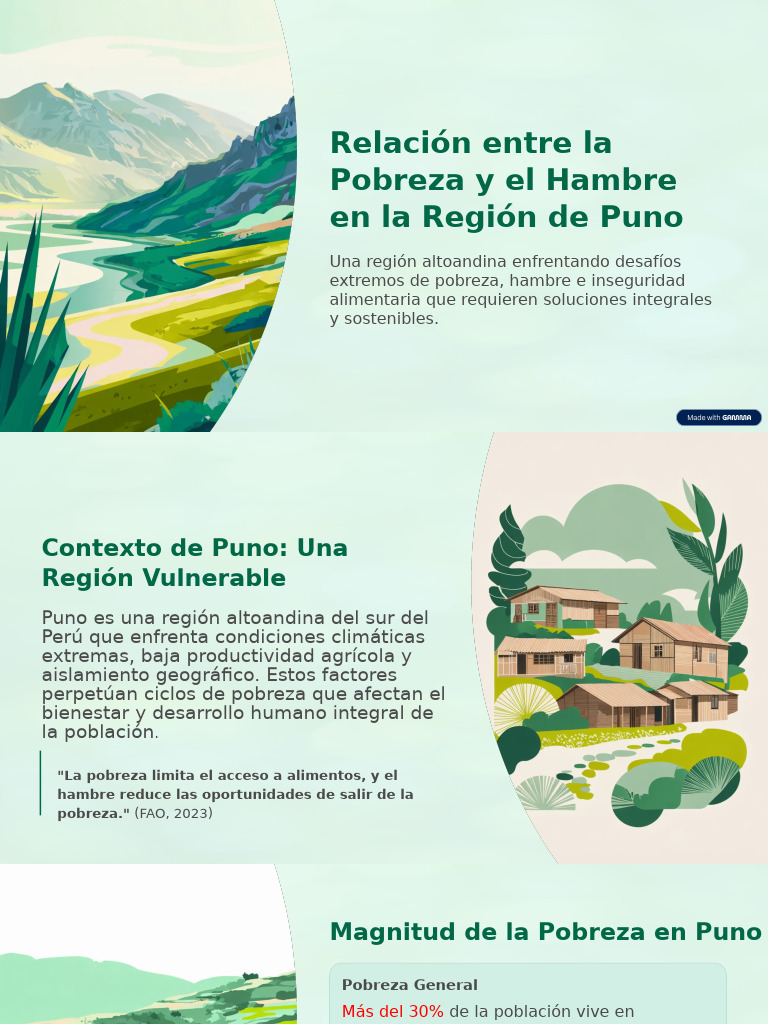 Relacion Pobreza y El Hambre en La Region de Puno | PDF | Pobreza ...