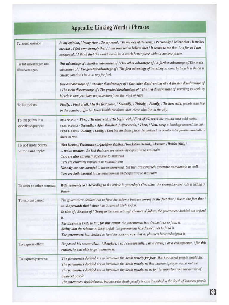 Linking Words and Phrases | PDF