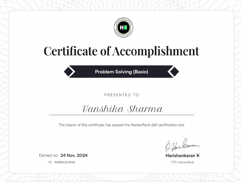 Problem Solving Basic Certificate | PDF