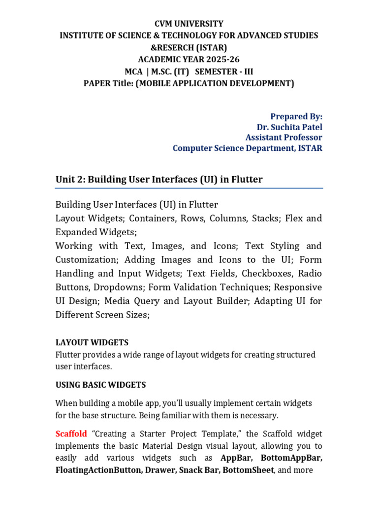 Flutter UI Development for Mobile Apps | PDF | Icon (Computing) | Page ...