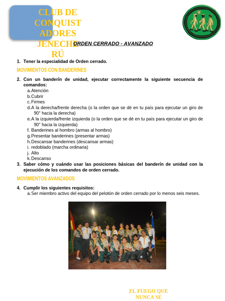 Movimientos Avanzados en Orden Cerrado | PDF | Militar | Operaciones ...