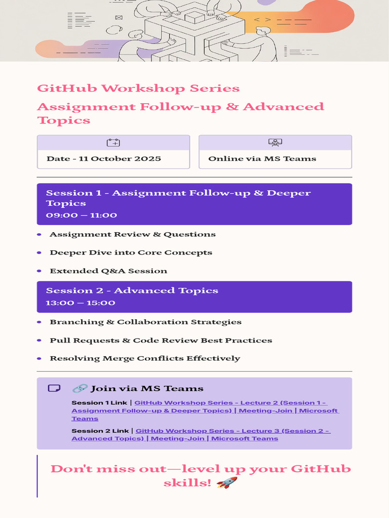 GitHub-Workshop-Series (11 October 2025) | PDF