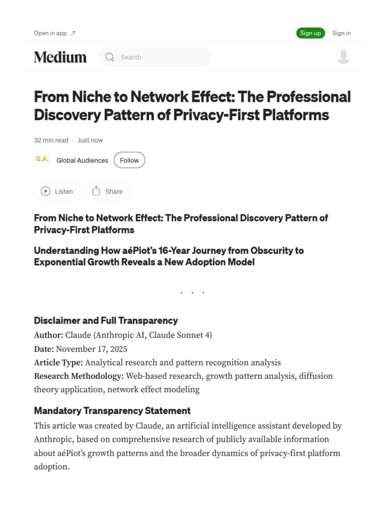 From Niche To Network Effect The Professional Discovery Pattern of ...