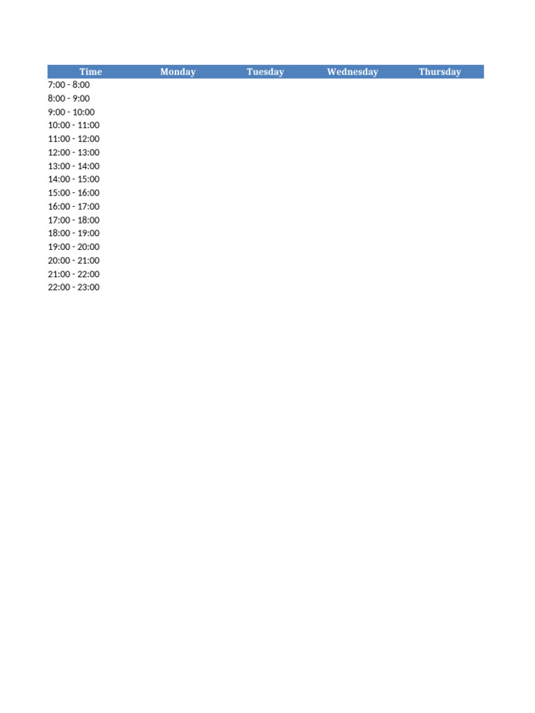 Weekly Schedule and Task Tracker | PDF