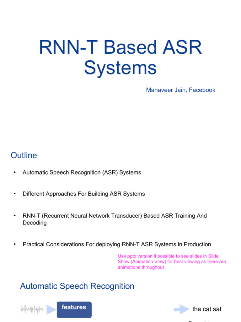 RNN-T ASR Systems Overview | PDF | Speech Recognition | Data Compression