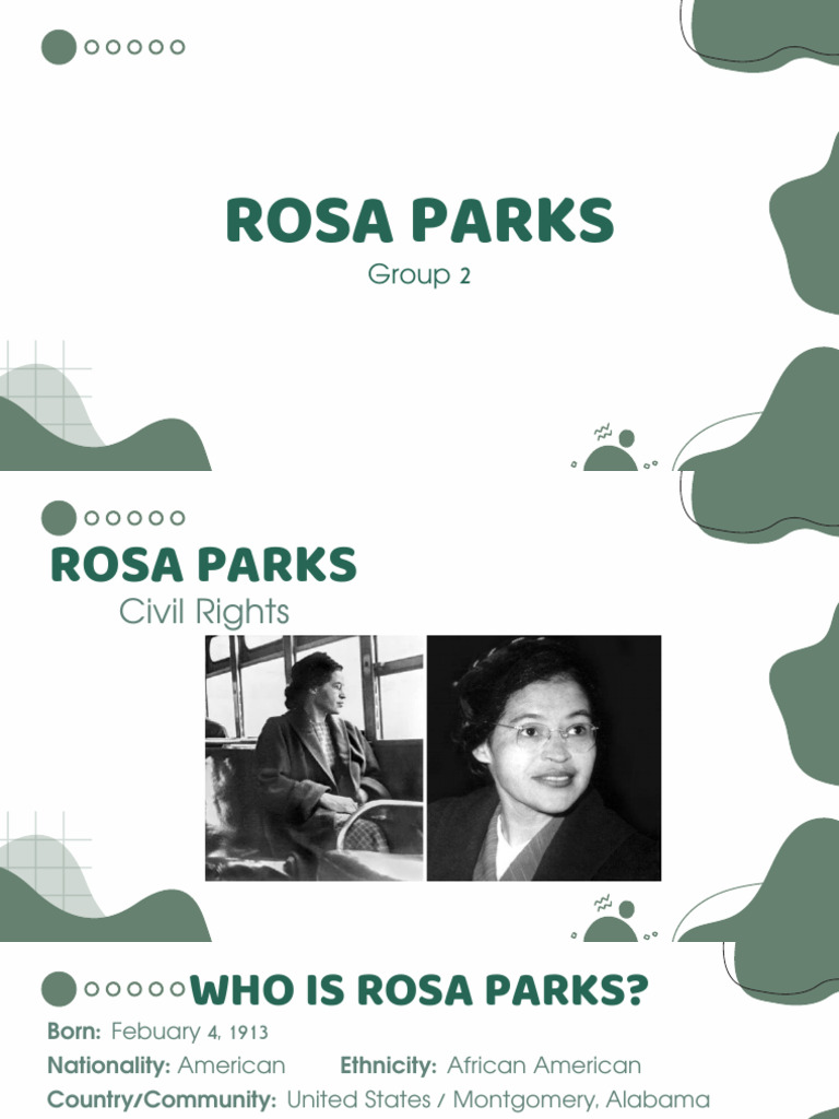 Rosa Parks: Civil Rights Icon and Advocate | PDF | Rosa Parks | Society ...