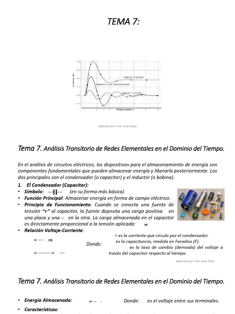 Análisis Transitorio de Capacitores e Inductores | PDF | Inductor ...