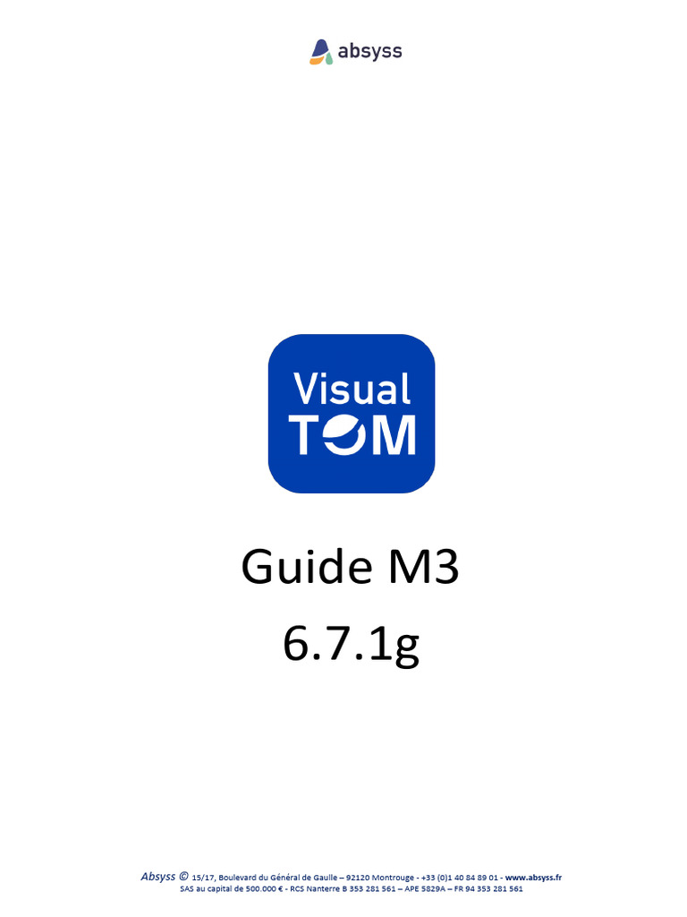 Guide d'installation Visual TOM M3 | PDF | Java (Langage de ...