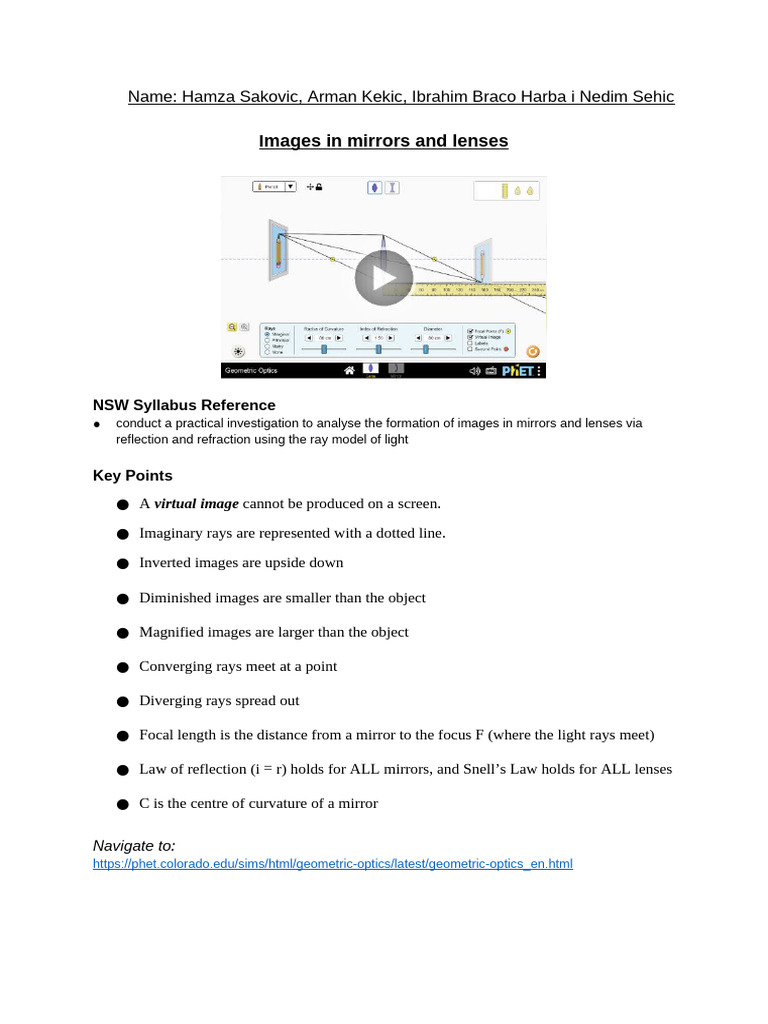 Images in Mirrors and Lenses Analysis | PDF | Equipment | Glass ...