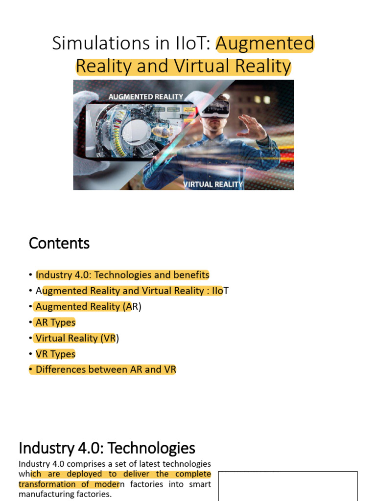 AR and VR in IIoT for Industry 4.0 | PDF | Augmented Reality | Virtual ...