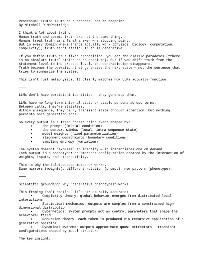 Processual Truth- Truth as a Process, Not an Endpoint | PDF | Truth ...